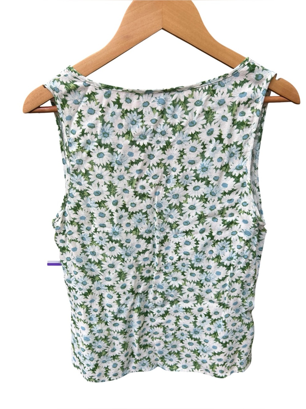 Reformation Miri Floral Tie-Front Tank Top In Daisy Meadow - Picture 3 of 8